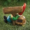 Accent Plus Solar Light-Up Welcome Garden Gnome and Turtle