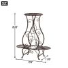 Summerfield Terrace Swirled Iron Triple Plant Stand - Black