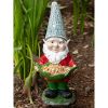 Accent Plus Solar Light-Up Gnome Bird Feeder