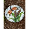 Accent Plus Orange Dragonfly Love Blooms Here Cement Garden Stepping Stone