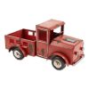 Accent Plus Metal Red Truck Planter with Solar-Powered Headlights