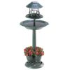 Accent Plus Solar-Lighted Birdbath and Planter