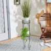 Summerfield Terrace Scrolled Verdigris Two-Level Plant Stand