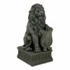 Accent Plus Lion with Shield Garden Statue