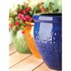 Accent Plus Embossed Jewel Tone Ceramic Planter Set