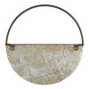 Accent Plus Half-Circle Galvanized Metal Wall Planter