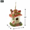 Accent Plus Whimsical Mushroom Cottage Birdhouse