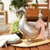 Accent Plus Galvanized Metal Duck Garden Figurine