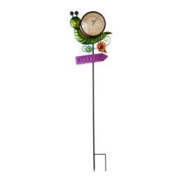 Accent Plus Metal Thermometer Garden Stake - Snail