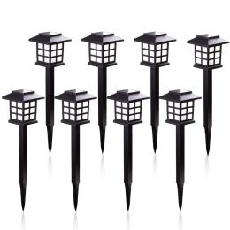 2/4/6/8pcs Led Solar Pathway Lights Waterproof Outdoor Solar Lamp for Garden/Landscape/Yard/Patio/Driveway/Walkway Lighting - 8pcs - warm white