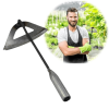 1pc All-steel Hardened Hollow Hoe Handheld Weeding Rake Planting Vegetable Farm Garden Agriculture Tool Weeding Accessories - GJ16-350mm