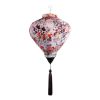 12" Grey Floral Chinese Cloth Lantern Traditional Festival Lampshade Decorative Hanging Paper Lantern - Default