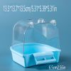 1pcs Bird Bath Box; Parrot Bath Box Bird Cage Accessory Supplies Bathing Tub Bath Parrot Bathing Tub - Blue - Bird Bath Box