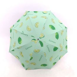 Fresh fruit umbrellas Folded by students Anti ultraviolet sun protection sunshade Female rain and shine umbrellas Folded - Green lemon - Auto Auto