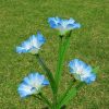 LED Morning Glory Stake Light Solar Energy Rechargeable for Outdoor Garden Patio - Blue