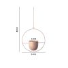 Modern Planter Flower Pot Plant Holder Metal Hanging Planter - Beige-round