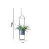 Modern Planter Flower Pot Plant Holder Metal Hanging Planter - Black-rectangle