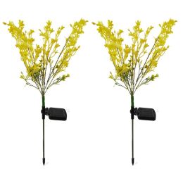 Outdoor Garden Patio Pathway Porch Backyard, LED Canola Flower Stake Light - Yellow