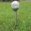 Cracked Glass Ball Stake LED Color Changing Solar Light - Multi-Color