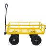 Tool truck; truck; garden truck; truck; easier to transport firewood; PU wheel (yellow) - as Pic