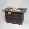 44inch Outdoor Fire Pit Table; Propane Fire Table with Ceramic Tabletop Gas Fire Table - as Pic