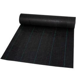 Garden Weed Barrier Fabric For Flower Bed Underlayment Ground Cover - Black - 4ft x 100ft