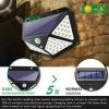 100LED Waterproof Solar Powered Motion Sensor Wall Light Outdoor Garden Lamp - white