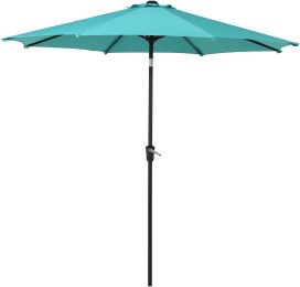 SR Patio Outdoor Market Umbrella with Aluminum Auto Tilt and Crank - Lake blue