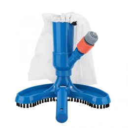 Swimming Pool and Spa Pond Fountain Vacuum Brush Cleaner Vacuum Heads Cleaning Tool Kit - Blue