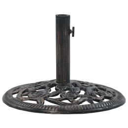 vidaXL Umbrella Base Bronze 26.5 lbs 18.9" Cast Iron - Brown