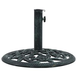 vidaXL Umbrella Base Green 19.8 lbs 15.7" Cast Iron - Green