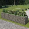 vidaXL Gabion Raised Bed Galvanized Steel 177.2"x35.4"x39.4" - Silver