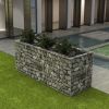 vidaXL Gabion Raised Bed Steel 106.3"x35.4"x39.4" - Silver