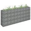 vidaXL Gabion Raised Bed Galvanized Steel 70.9"x11.8"x35.4" - Silver