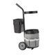 Landscaping Steel Tool Caddy with Wheels; Black - Black - Metal