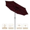 9 Ft Aluminum Tilt Umbrella Wine - As Picture