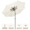 9ft Alu 8LED Strip Umbrella Cream White - As Picture