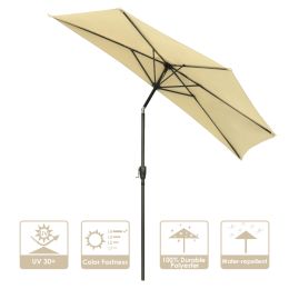 10 Ft Half Umbrella AL/beige - As Picture