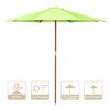 9 Ft Wooden Umbrella Green - As Picture