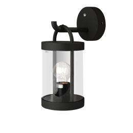 Outdoor Wall Light Outdoor Lantern E26 Base with Sensor - black