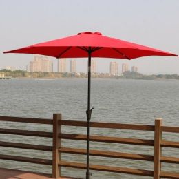 9' Pole Umbrella With Carry Bag; Red - as pic