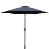 9' Pole Umbrella With Carry Bag; Navy Blue - as pic