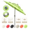 9Ft 3-Tiers 24LEDS Patio Umbrella Fruit Green - LA01