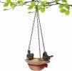 Hanging Tray Hat Shape Statue Wild BirdTree Decor Bird Feeder  - as pic