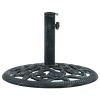 vidaXL Umbrella Base Green 19.8 lbs 15.7" Cast Iron - Green