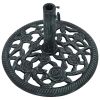 vidaXL Umbrella Base Green 19.8 lbs 15.7" Cast Iron - Green