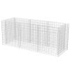 vidaXL Gabion Raised Bed Steel 106.3"x35.4"x39.4" - Silver