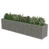 vidaXL Gabion Raised Bed Galvanized Steel 177.2"x35.4"x39.4" - Silver