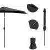 10 Ft Half Umbrella AL/Black - As Picture