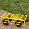 Tool truck; truck; garden truck; truck; easier to transport firewood; PU wheel (yellow) - as Pic